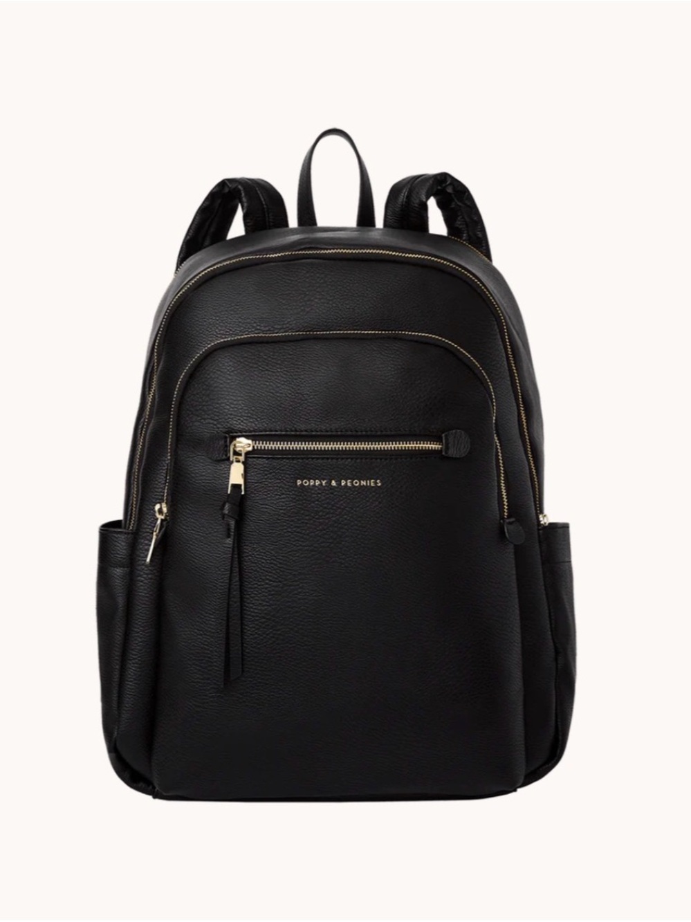 Poppy & Peonies Detour Backpack in Black
